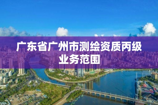 廣東省廣州市測繪資質丙級業(yè)務范圍