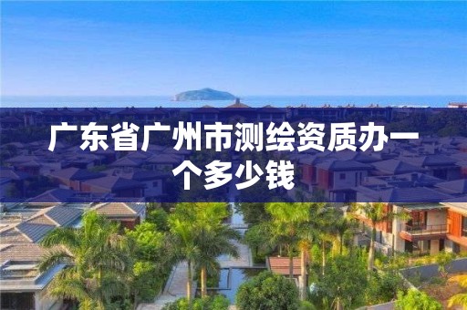 廣東省廣州市測繪資質辦一個多少錢