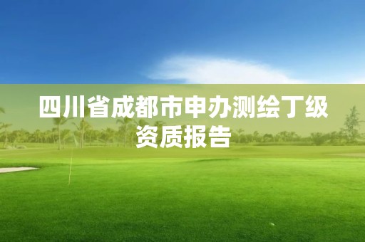 四川省成都市申辦測繪丁級資質(zhì)報告