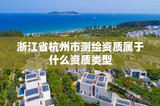 浙江省杭州市測繪資質屬于什么資質類型