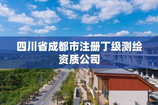 四川省成都市注冊丁級測繪資質(zhì)公司