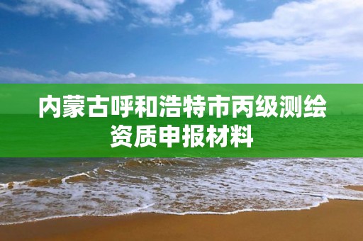 內蒙古呼和浩特市丙級測繪資質申報材料