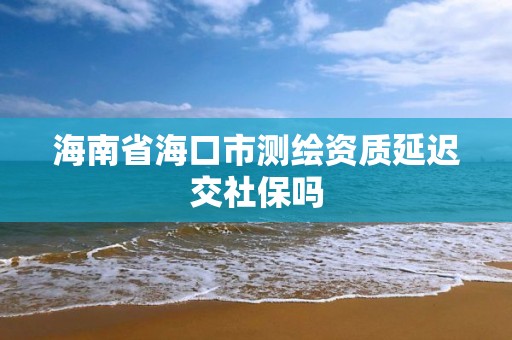 海南省海口市測繪資質延遲交社保嗎