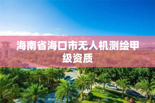 海南省海口市無人機測繪甲級資質