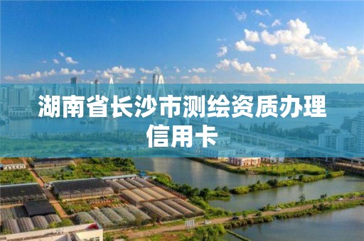 湖南省長沙市測繪資質辦理信用卡