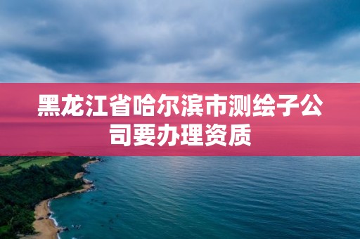 黑龍江省哈爾濱市測繪子公司要辦理資質(zhì)