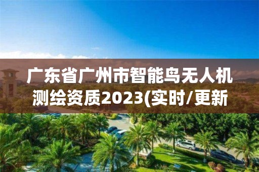 廣東省廣州市智能鳥無人機測繪資質2023(實時/更新中)