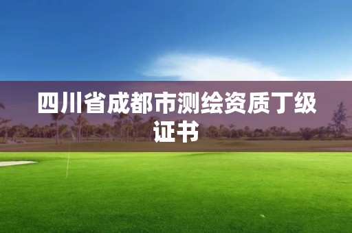 四川省成都市測(cè)繪資質(zhì)丁級(jí)證書(shū)