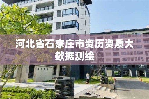 河北省石家莊市資歷資質大數據測繪