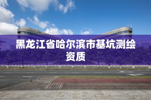 黑龍江省哈爾濱市基坑測繪資質