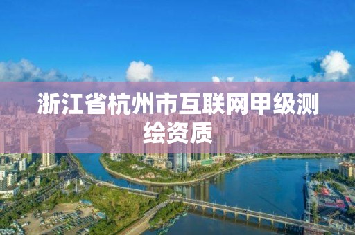 浙江省杭州市互聯網甲級測繪資質