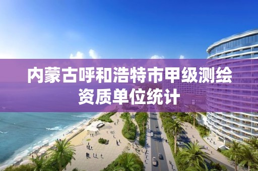 內蒙古呼和浩特市甲級測繪資質單位統計