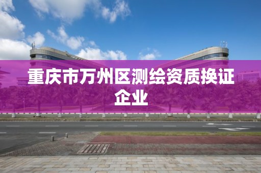 重慶市萬州區測繪資質換證企業