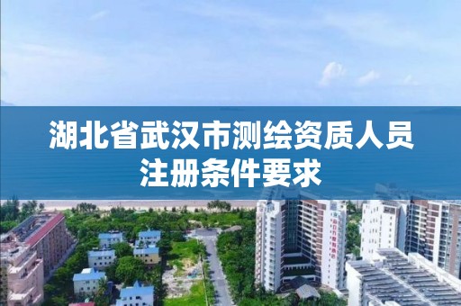 湖北省武漢市測繪資質人員注冊條件要求