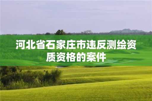 河北省石家莊市違反測(cè)繪資質(zhì)資格的案件