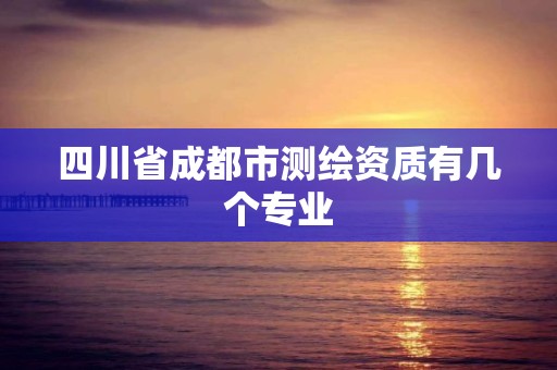 四川省成都市測繪資質有幾個專業