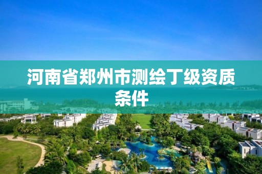 河南省鄭州市測繪丁級資質條件