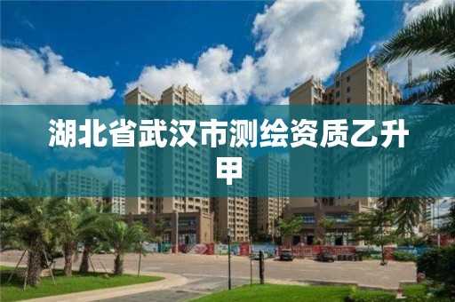 湖北省武漢市測繪資質(zhì)乙升甲