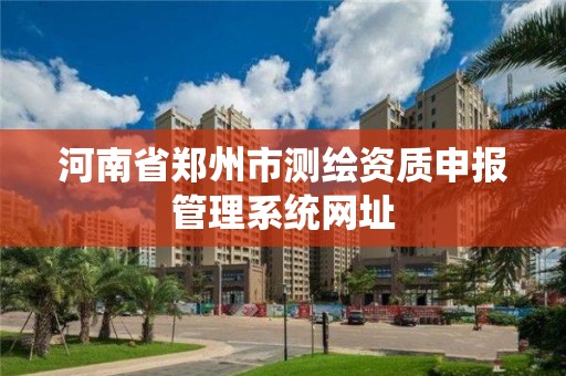 河南省鄭州市測繪資質申報管理系統網址