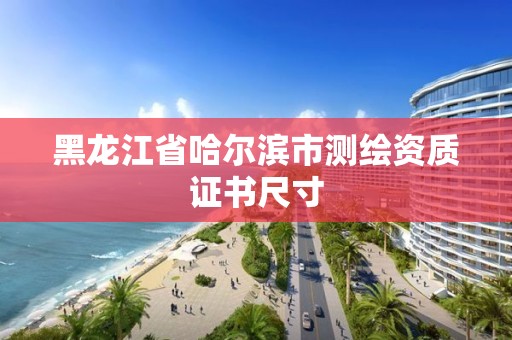 黑龍江省哈爾濱市測繪資質證書尺寸