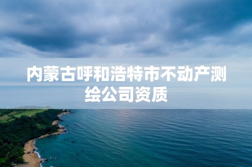 內蒙古呼和浩特市不動產測繪公司資質