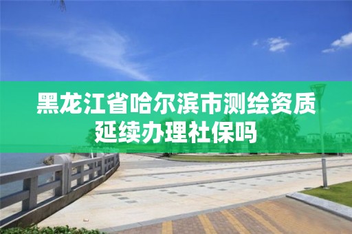 黑龍江省哈爾濱市測繪資質延續(xù)辦理社保嗎