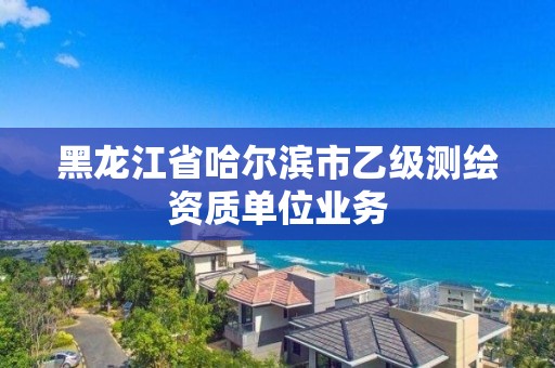 黑龍江省哈爾濱市乙級測繪資質單位業務