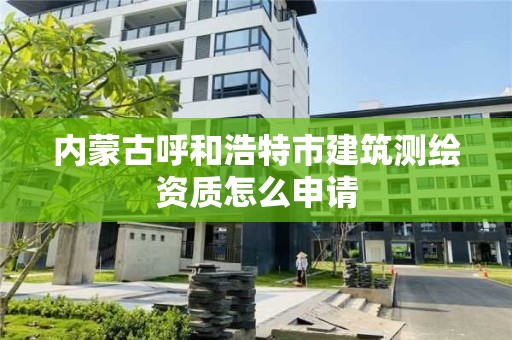 內(nèi)蒙古呼和浩特市建筑測繪資質(zhì)怎么申請