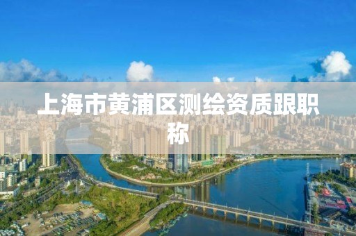 上海市黃浦區測繪資質跟職稱