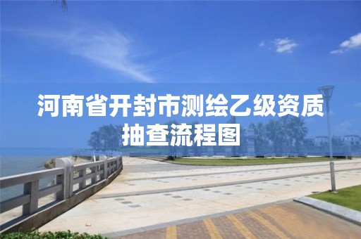 河南省開封市測繪乙級資質(zhì)抽查流程圖