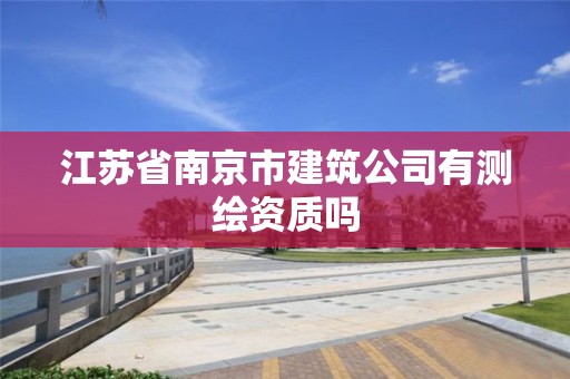 江蘇省南京市建筑公司有測繪資質嗎