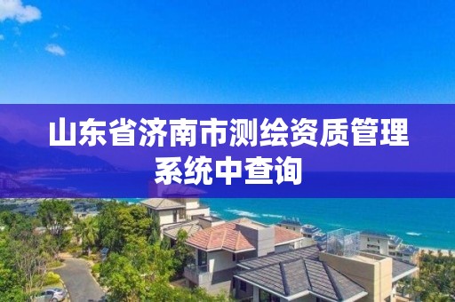 山東省濟南市測繪資質(zhì)管理系統(tǒng)中查詢