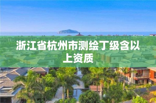 浙江省杭州市測(cè)繪丁級(jí)含以上資質(zhì)