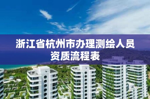 浙江省杭州市辦理測繪人員資質流程表