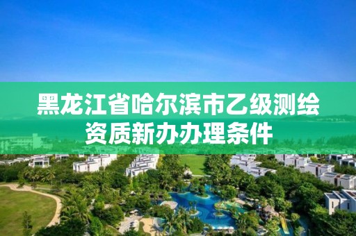 黑龍江省哈爾濱市乙級(jí)測(cè)繪資質(zhì)新辦辦理?xiàng)l件