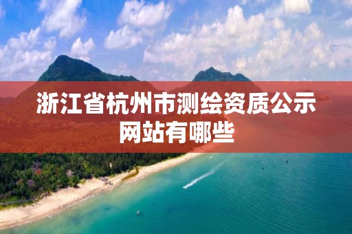 浙江省杭州市測繪資質公示網站有哪些