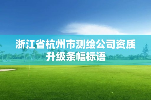 浙江省杭州市測繪公司資質升級條幅標語