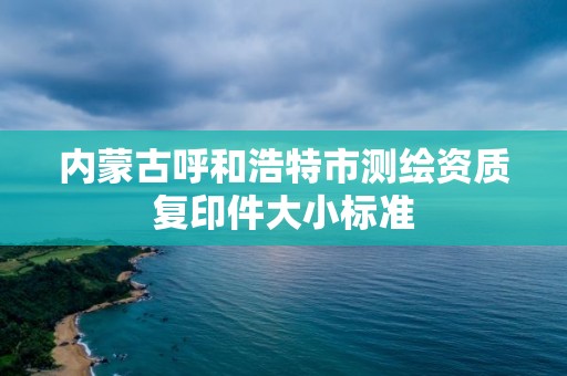 內(nèi)蒙古呼和浩特市測繪資質(zhì)復(fù)印件大小標準