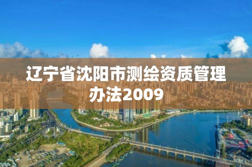 遼寧省沈陽市測繪資質管理辦法2009