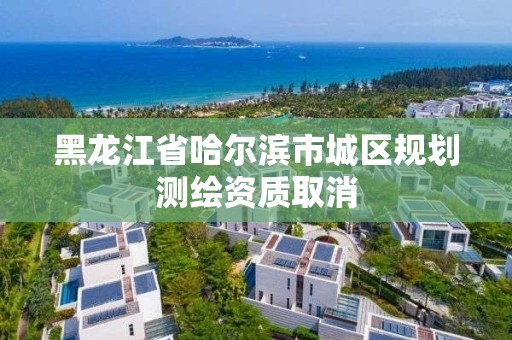 黑龍江省哈爾濱市城區規劃測繪資質取消