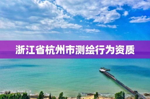 浙江省杭州市測繪行為資質