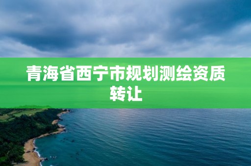 青海省西寧市規劃測繪資質轉讓