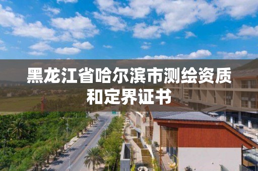 黑龍江省哈爾濱市測繪資質(zhì)和定界證書