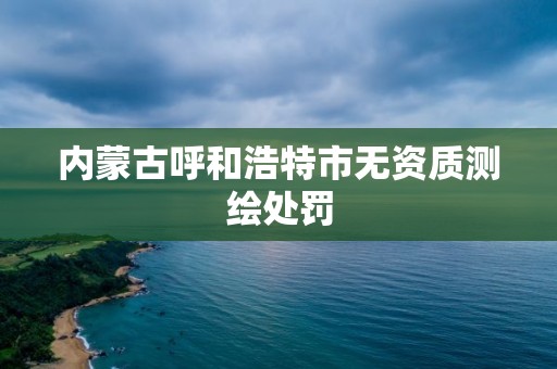 內蒙古呼和浩特市無資質測繪處罰