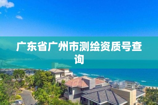 廣東省廣州市測(cè)繪資質(zhì)號(hào)查詢(xún)