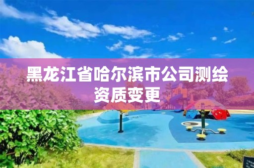 黑龍江省哈爾濱市公司測繪資質變更