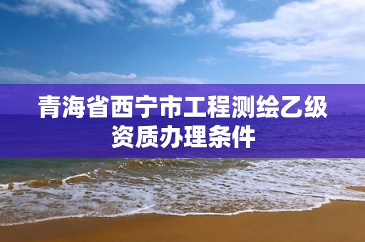 青海省西寧市工程測繪乙級資質辦理條件