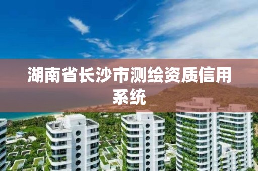 湖南省長沙市測繪資質信用系統(tǒng)