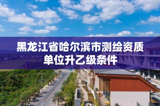 黑龍江省哈爾濱市測繪資質單位升乙級條件