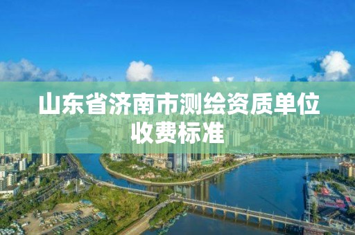 山東省濟南市測繪資質(zhì)單位收費標準